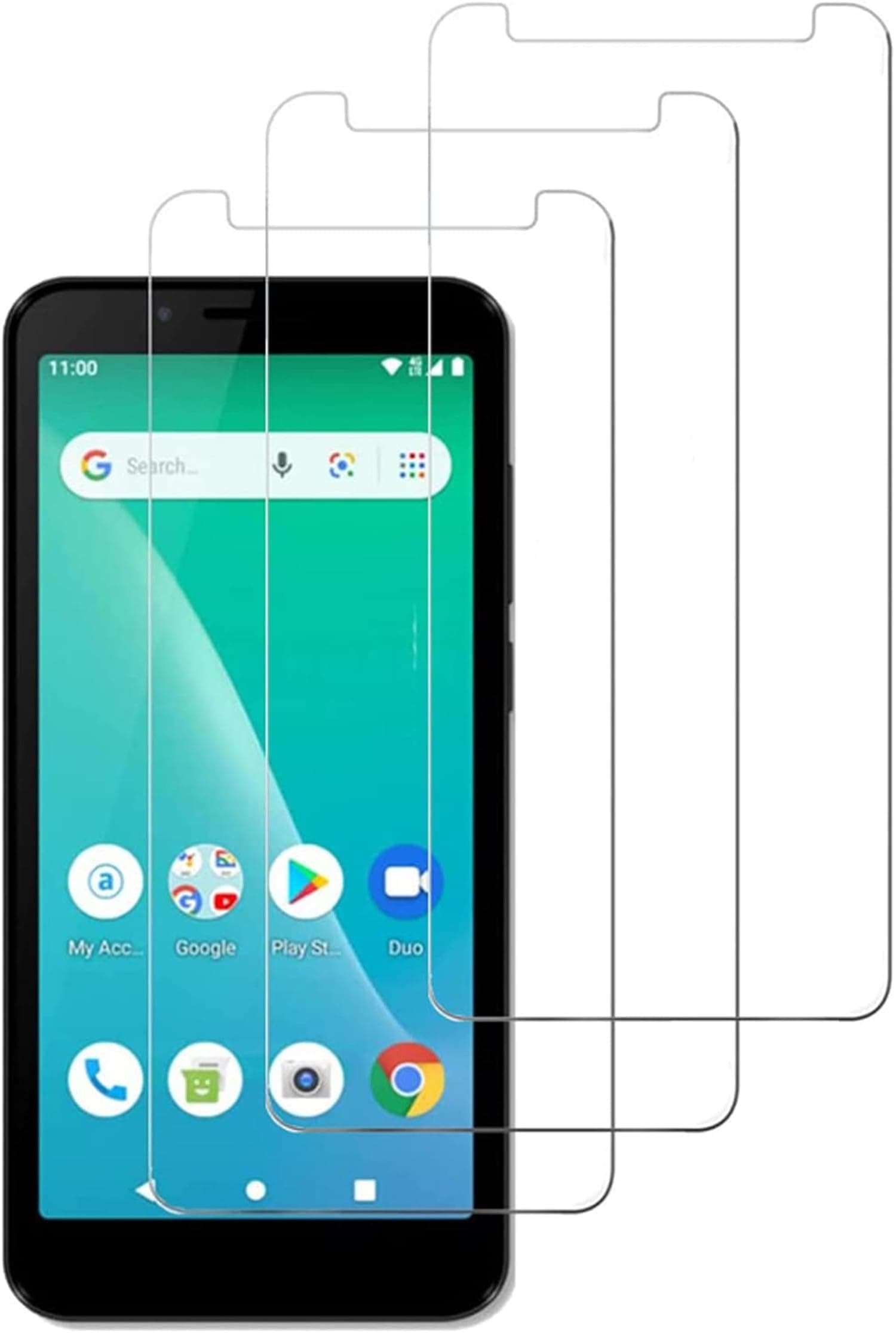 3 Pack for Foxx A55 Screen Protector,Case Friendly, Scratch Resistant Bubble Free Anti-Fingerprints HD Clear,Tempered Glass Film for Foxx Foxxd A55