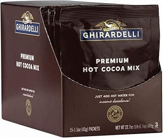 Ghirardelli Premium Indulgence Hot Cocoa Mix, 1.5 oz (Pack of 15)