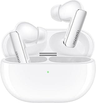 HUAWEI FreeBuds Pro 3 In-Ear Wireless Earphones, High Resolution Compatible, Dynamic ANC3.0, IP54 Dustproof, Splashproof, AI/DNN Calling Noise Reduction 2.0, Dual Device Connection, 31 Hours Music Playback, Wireless Charging, Ceramic White