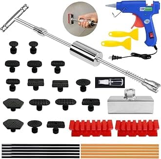 Dent Puller - Dent Remover with T bar Dent Puller and Upgraded Dent Puller Tabs for Car Dent Repair and Metal Surface Dent Removal