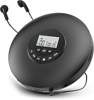Arafuna Portable CD Player-Compact Discman CD Player-Personal Music Player with CD-R & CD-RW Playback Anti-Skip Protection, Programmable Tracks - Earphones Included