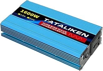 Pure Sine Wave Inverter 12V 24V to 220V 1600W 2500W 3500W 4000W DC to AC Voltage Converter 12 220 Mini-car Power Supply(12V1600W 220V)