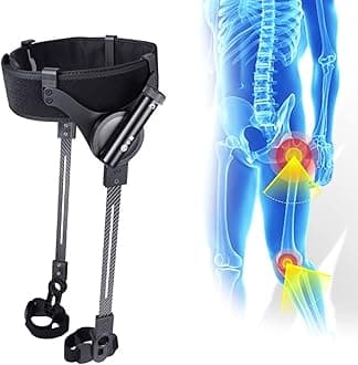 IINCOOY Lightweight Upright Walker, Bionic Body Power Walkers Mobility Walking Leg Training Aids Portable Mobility Walking Aids for Disabled Elderly (Color : Both Legs, Size : M)