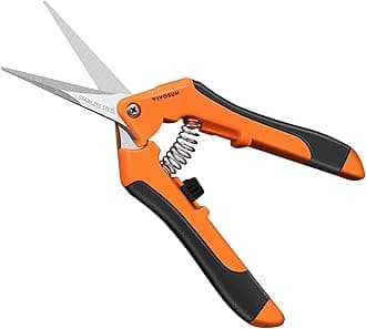 - VIVOSUN 12-Pack 6.5 Inch Gardening Scissors Hand Pruner Pruning Shear with Straight Stainless Steel Blades Orange