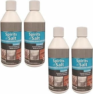4x 500ml Traditional Spirit of Salt Multi-Purpose Drain Cleaner Dissolves Effectively Unblock Toilets & Drains Unblocker Remove Stubborn Limescale Buildup In Toilets