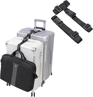 VigorportVigorport Luggage Straps, Luggage Connector Straps for Suitcases Add A Bag and Connect Your 2 Suitcases Together Adjustable Attachment Accessories Belts (1'' Width S Size)