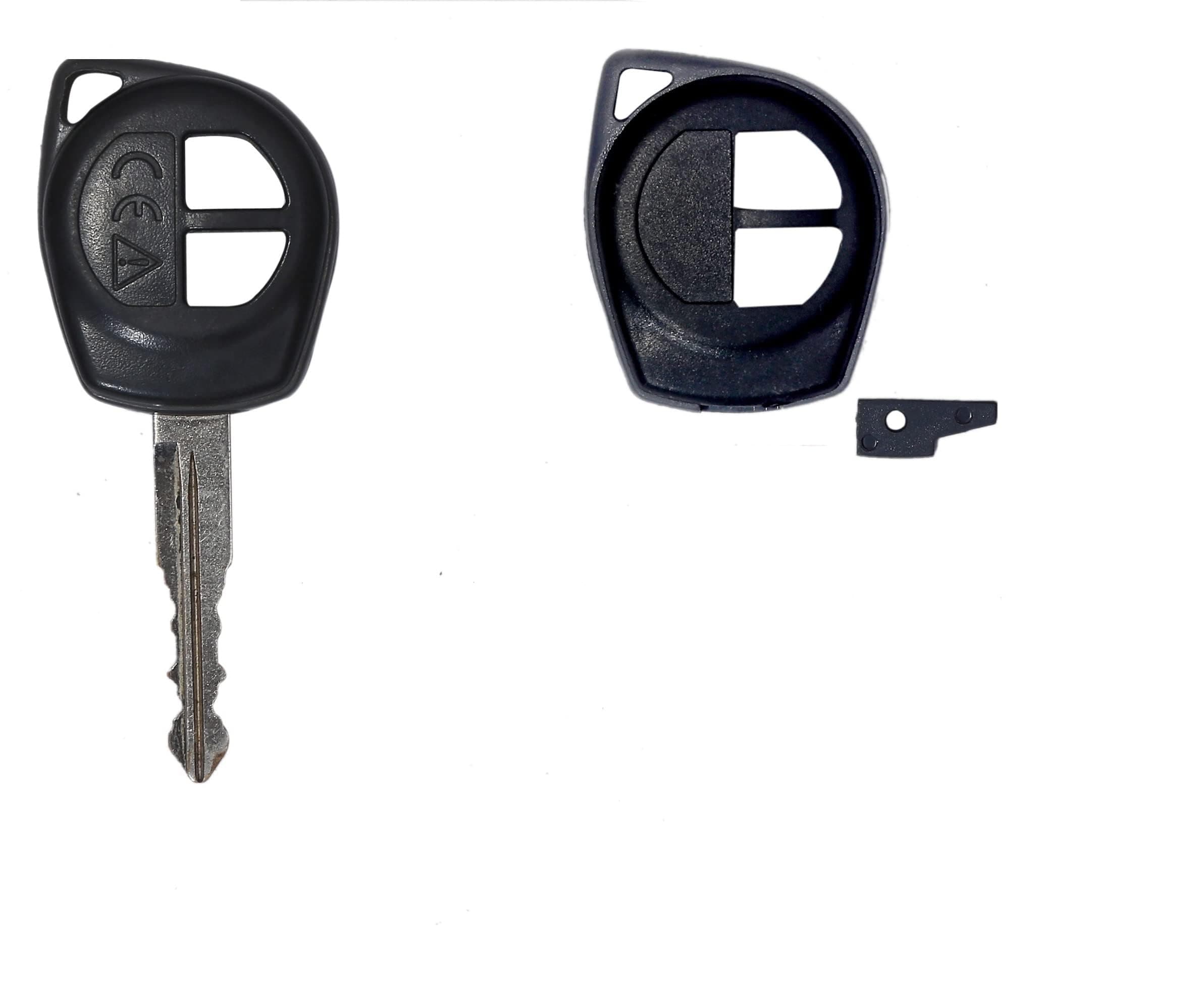 ABUNDANCE Replacement Key Shell Compatible for Maruti Suzuki 2 Button Key for Baleno Brezza, Ciaz, New ertiga, Celerio, Scross, XL6, Swift, Dezire (Shell Without Key)(no Key Cutting Required)