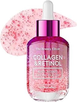 The Beauty Elixir Collagen & Retinol Serum For Face - Ultra Hydrating, Restores, Smooths & Reduces Wrinkles - Dermatologist Tested, Natural Ingredients, Clean Beauty - Korean Skin Care - 1.69 Fl. Oz