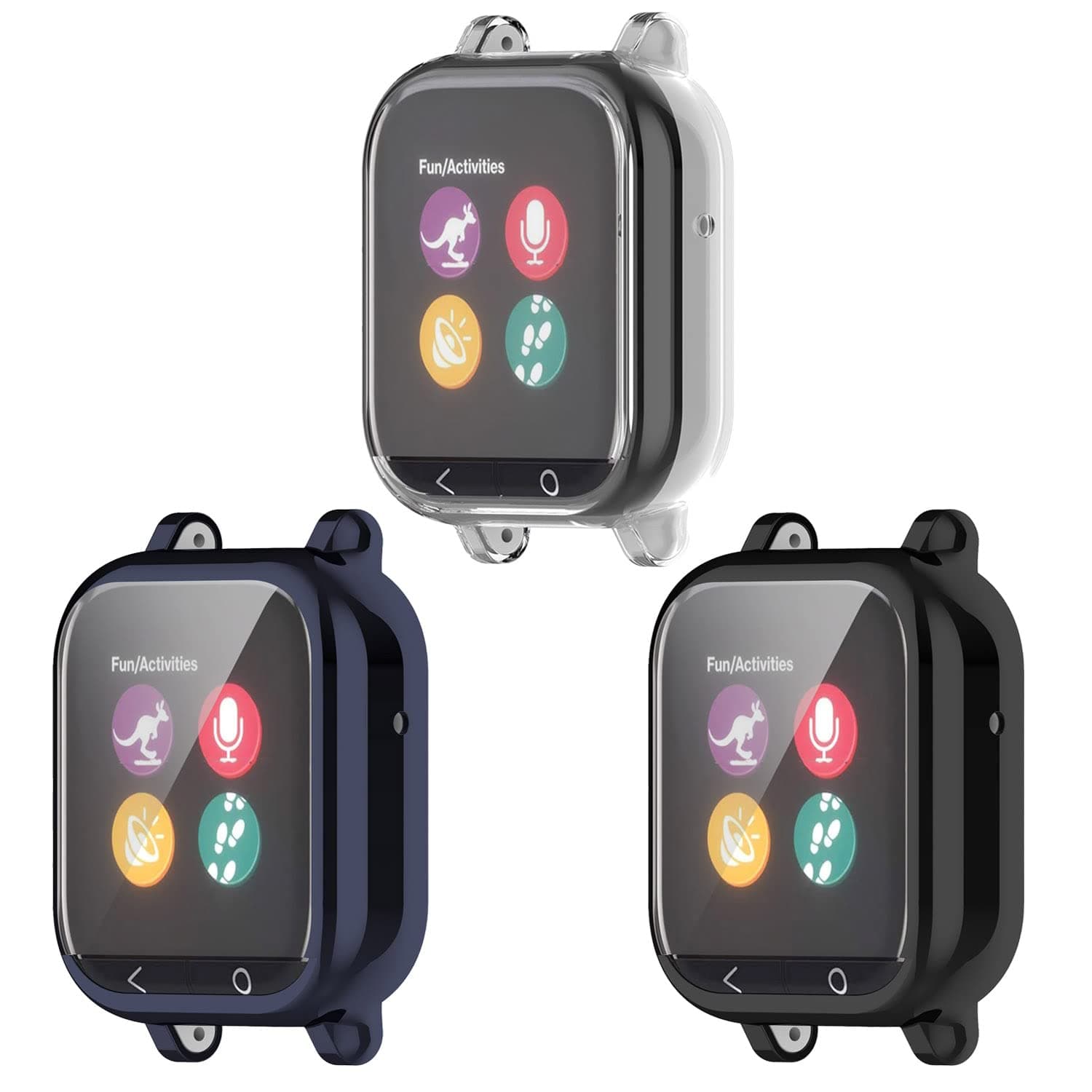 Screen Protector Case Compatible with Gizmo Watch,Soft TPU Protective Cover Plated All Around Scratch-Proof Screen Protector Cover Replacement Accessories for Gizmo Watch for Kids (3pack)