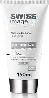 Swiss Image Absolute Radiance Face Scrub 150 ml | Gently Exfoliates, Brightens & Smooths Skin | Enriched with Niacinamide For Glowing Skin | Suitable for All Skin Types | Swiss Made | For Men & Women