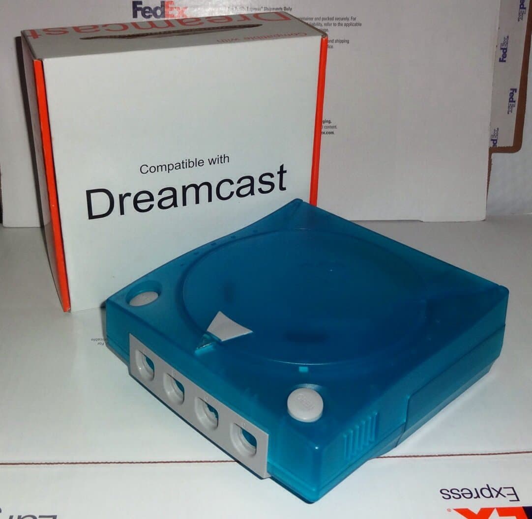 Replacement Translucent Ocean Blue Shell Case for Sega Dreamcast Console