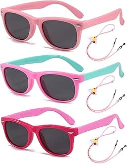 ROCF ROSSINIFlexible Kids Sunglasses Polarized Unbreakable Toddler Sun Glasses for Baby Boys and Girls UV400 with Case, Age 2-8