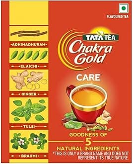 Care | Goodness Of Five Natural Ingredients | Brahmi, Ginger, Tulsi, Elaichi & Adhimadhuram | Flavoured Black Tea | Powder, 500 Grams