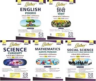 Golden NCERT Textbooks Set for Class 6, English Poorvi, Hindi Palhar, Science Curiosity, Mathematics Ganita Prakash, Social Science, Set of 5 Books New Edition 2025-26 Examination Paperback – Student Calendar, 23 October 2024