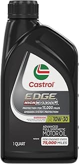 Castrol EDGE High Mileage 10W-30 Advanced Full Synthetic Motor Oil, 1 Quart
