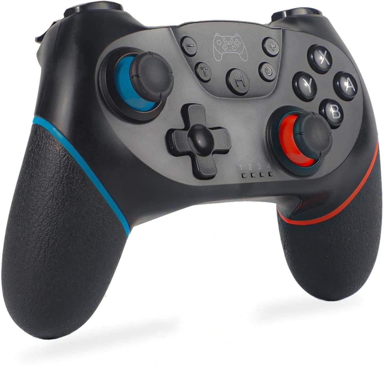 RILLATEK Switch Pro Wireless Controller LP17 Bluetooth Wireless Gamepad with Adjustable Turbo Dual Shock Gyro Axis, Compatible with Switch Console (Color : Black)