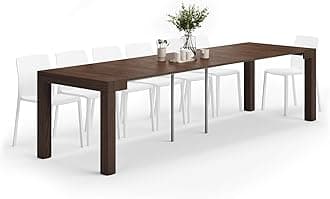 Mobili Fiver, First, Extendable Console Table 17.7(120) x35.4 in, Walnut, Made in Italy