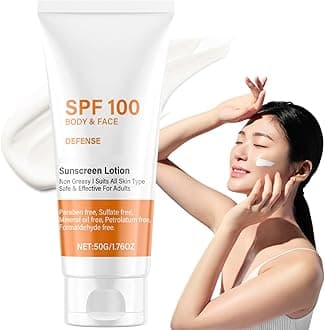 Sunscreen Spf 100 Sunblock - Face Sunscreen Moisturizer - Sun Screen Protector for Face & Body - Moisturizing,Oil Free Facial Sun Block - Non-Greasy,No White Cast Waterproof Sun Screen Travel Size