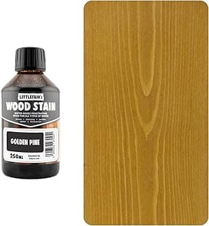 Wood Stain Water Based - 8.5oz/250ml - Indoor Furniture Stain Light & Dark Finishes - Special Non Toxic & Eco Friendly Formula - Wood Stain for Crafts - Color: Golden Pine