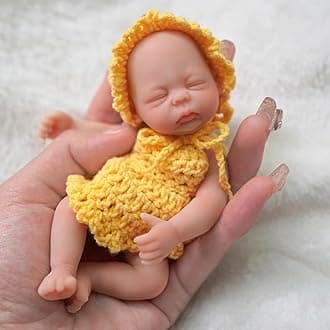 5.5" Reborn Baby Dolls Girl, Full Silicone Baby Dolls, Realistic Soft Silicone Newborn Baby Doll, Real Full Body Silicone Reborn Baby Dolls, Not Vinyl Dolls