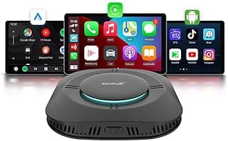CarlinKit 3-in-1 CarPlay AI Box 2025 Wireless CarPlay Android 13.0 AI Box Video Adapter,Support NetfIix/YouTube TikTok, 8-Core SM6115/4G/GPS+Glonass/4+64G