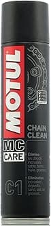 Motul C1 Chain Cleaner for Bikes | Powerful Spray Removes Oil, Grease & Dirt | Fast-Acting Deep Cleaning for Improved Chain Performance | Safe for All Chain Types | 400 ml