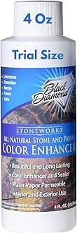 Black Diamond Stoneworks Color Enhancer Sealer for All-Natural Stone and Pavers. Marble, Travertine, Limestone, Granite, Slate, Concrete, Grout, Brick, Block. (trial)
