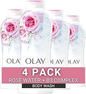 Fresh Outlast Body Wash with B3, Rose Water and Sweet Nectar, 22 Fl Oz (Pack of 4)