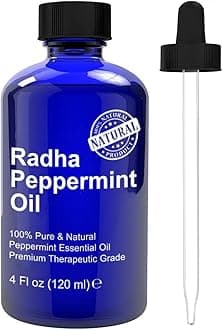 Radha Beauty Essential Oil 4 oz - 100% Pure (Peppermint)