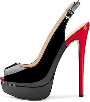 MERUMOTE Women's Platform Stiletto Heels Shoes Peep Toe Pumps 6 inch Heels for Dress Wedding Party