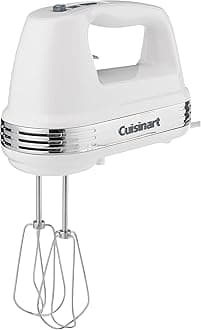 CUISINARTHM-70 Power Advantage 7-Speed Hand Mixer, Silver,White