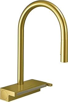 Aquno Select Gold High Arc Kitchen Faucet, Kitchen Faucets with Pull Down Sprayer, Faucet for Kitchen Sink, Magnetic Docking Spray Head, Brushed Gold Optic 73837251