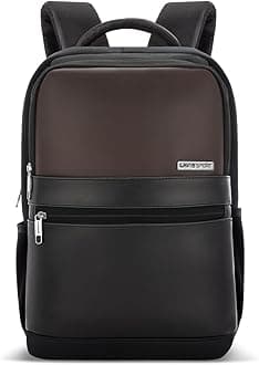 Lavie Sport 45cm Pioneer 24 Litres Laptop Backpack with Trolley Sleeve For Men & Women|Vegan Leather|Office Travel Backpack|Front organizer|Bottle Holder|Fits upto 14" Laptop