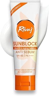 SPF60 Anti-Sebum Sunblock 40ml – Broad Spectrum UVA/UVB Protection | Pore Minimizing, Oil Control & Lightweight Texture | Non-Greasy Daily Sunscreen for Face & Body | Works Well Under Makeup