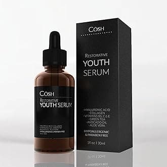 Gorilla Mind Restorative Youth Serum, Anti Aging Anti Wrinkle Topical Vitamin C Facial Serum with Hyaluronic Acid, Collagen, Aloe Vera, Vitamin B5 & E, 1 fl oz.