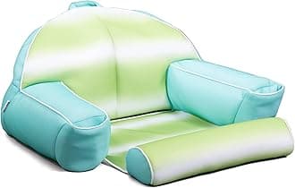 Big Joe Lazy Lounger No Inflation Needed Pool Float with Footrest and Headrest, Quick Draining Fabric