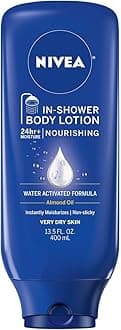 NIVEA Nourishing In Shower Lotion, Body Lotion for Dry Skin, 13.5 Fl Oz Bottle
