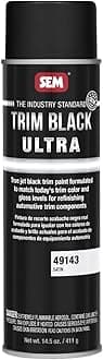 SEM 49143 Trim Black Ultra, Black Spray Paint with Satin Finish| Designed for Plastic, Aluminum, Steel and Stainless Steel, 14.5 oz. Automotive Aerosol Paint Can