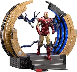HiPlay ZD Toys Anniversary Series Collectible Figure Full Set: Iron Man MK6 Circular Dismantling Armor Platform Set (1928), Height 20cm Miniature Action Figurine 1928