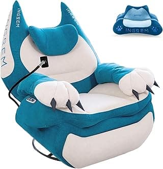 INGREM Smart Recliner with Adjustable Settings, Voice-Activated Home Theater Gaming Seat Rocker, Electric Lounge Chair Featuring USB Port ，Phone Holder and Cat Claw Armrest