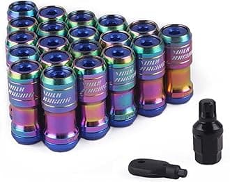 Wheel Lug Nut M12 X1.5 Or M12 X1.25 Authentic Acorn Racing Lug Wheel Nuts Screw 20PCS Car Replacement for Volk Wheel Nut Caps (Color : Multicolor, Size : M12x1.5)