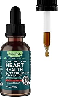 Animal Essentials Heart Health for Dogs & Cats - Cardiovascular Support Supplement, Healthy Heart, Organic Hawthorn Berry, Herbal Tincture - 2 Fl Oz