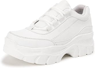 Vendoz Women Casual Stylish Black High Heel Sneaker Shoes