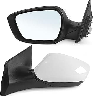 Left Driver Side Mirror Fits 2011 2012 2013 Hyundai Elantra with Power Glass Heated and Manual Folding without Turn Signal Match to White (5Pins)