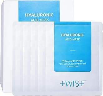 Hyaluronic Acid Face Mask 24 EA with Hyaluronic Acid Serum and Vitamin B5, Facial Mask for Dry Skin, Anti-Aging Mask to Plump and Repair Dehydrated Skin, Safe on Sensitive Skin,gifts for women