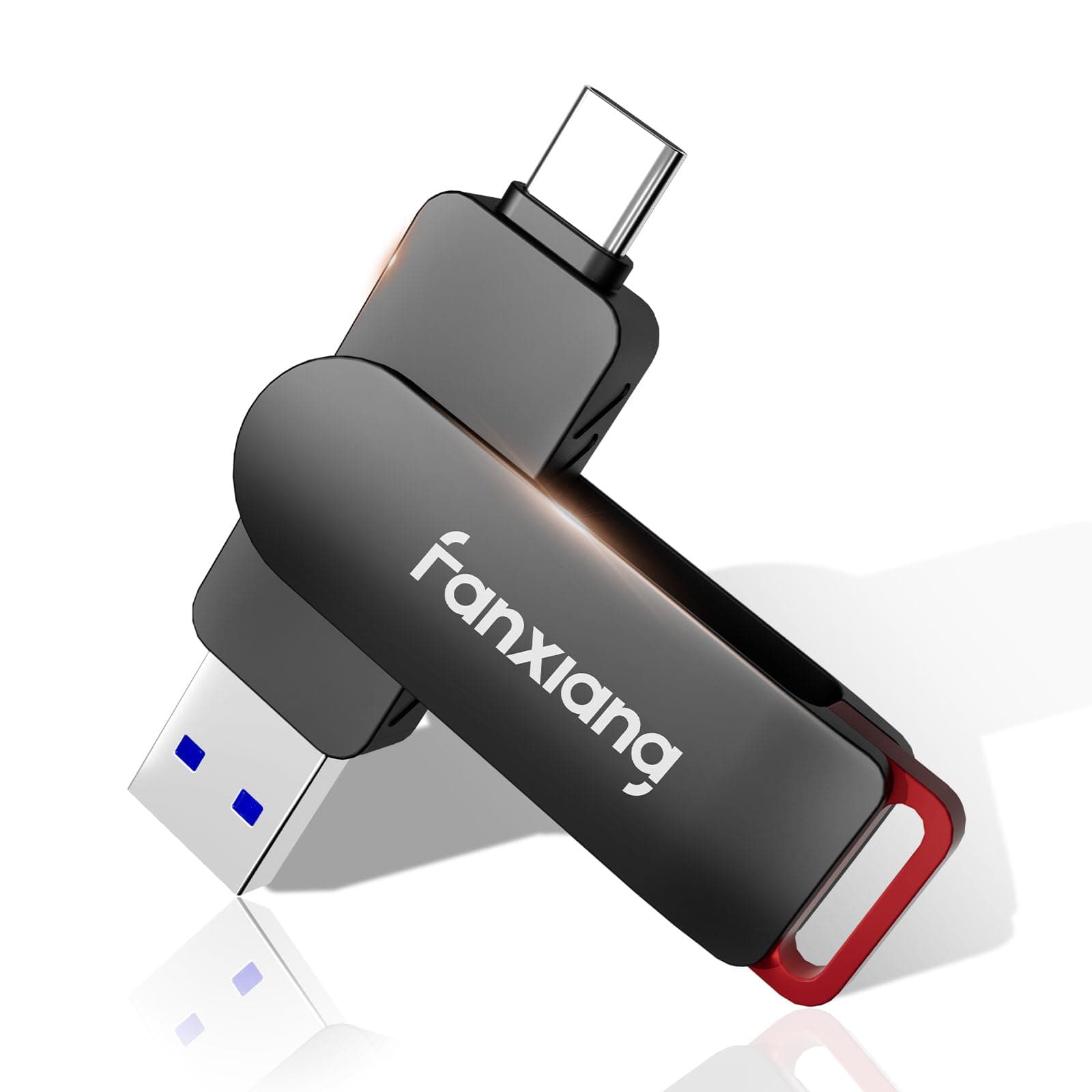 External SSD 512GB USB C Portable Solid State Flash Drive, Dual Interface High Speed up to 560MB/s Extreme Faster, for Android, iPhone15, MacBook/Pro/Air and More FF520