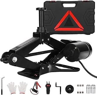 ROGTZ Electric Scissor Car Jack Kit 3 Ton 12V Portable Auto Car Lift with 17.7 Inch Range for SUV Sedan Floor Jack for Tire Change Roadside Emergency