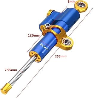 Motorcycles Adjustable Steering Stabilize Damper for SUZUKI GSX-S1000/F/ABS B-KING SV650/S DR 650 S/SE for YAMAHA XJR 1300/RACER R1 (blue)