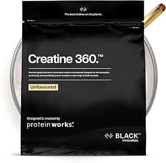 Protein Works - Creatine Monohydrate, Micronised Creatine Powder, 100% Purity, 200 Mesh Ultra Fine Creatine, Improves Performance, Strength & Power, Unflavoured, 83 Servings, 250g