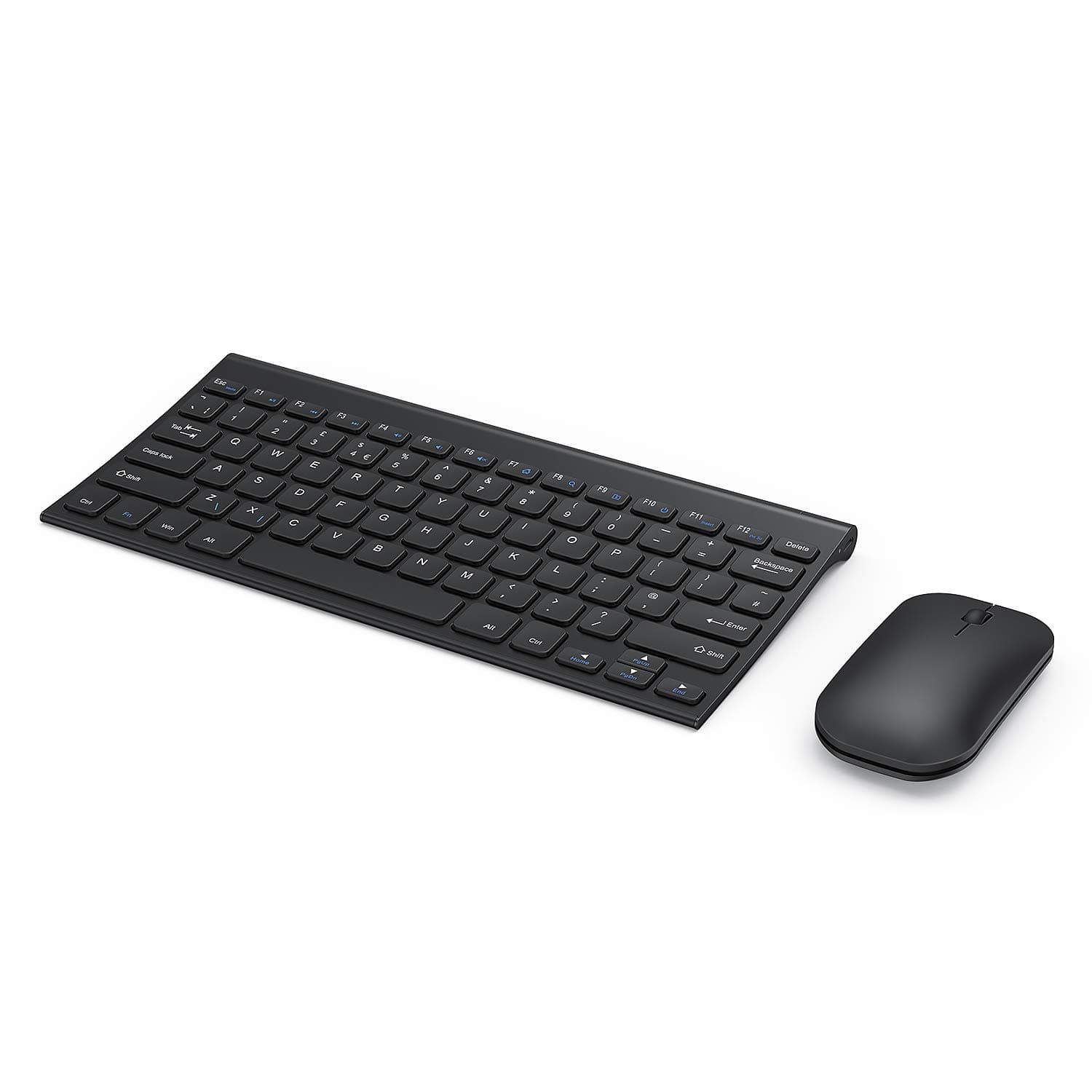 – seenda WGJP-031 Small Wireless Keyboard and Mouse, Ultra Compact Rechargeable USB Keyboard and Mouse Combo with Portable Size Low Profile Keys for Windows XP/7/8/10/11 Laptop Computer, Black